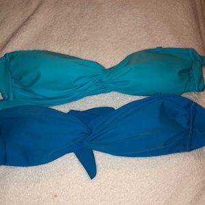 twist in middle, strapless bikini top ONLY.